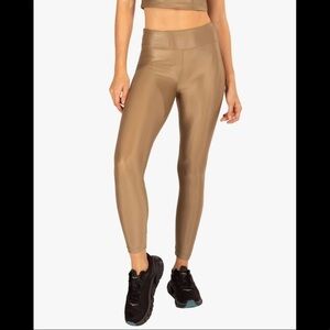 Koral lustrous mid-rise leggings sz. XS cropped caramel NWOT
